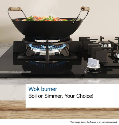 Bosch PCQ7A5I90 Series 6 75cm 5 Burner Gas Hob - Stainless Steel