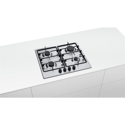 *DISPLAY MODEL* Bosch PGP6B5B60 Serie 4 60cm Four Burner Gas Hob - Stainless Steel