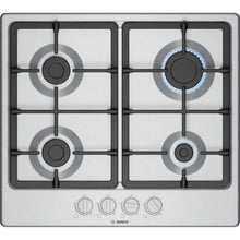 Bosch PGP6B5K90 Series 4 60cm 4 Burner Gas Hob - Stainless Steel