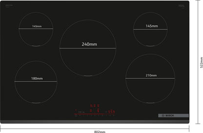 Bosch PIV831HB1E Series 6 80cm 5 Zone Induction Hob