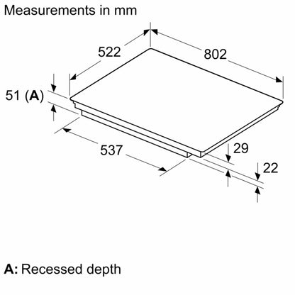 Bosch PIV831HB1E Series 6 80cm 5 Zone Induction Hob