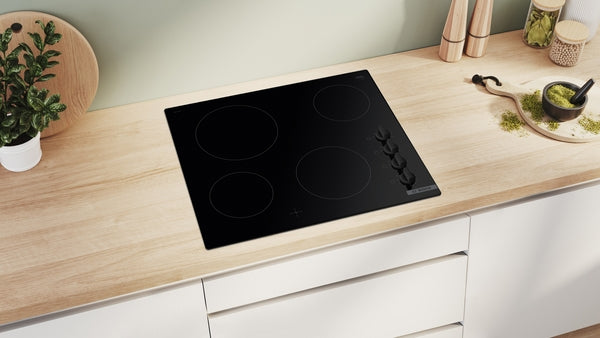 Bosch PKE611CA3E Series 2 60cm 4 Zone Ceramic Hob - Black