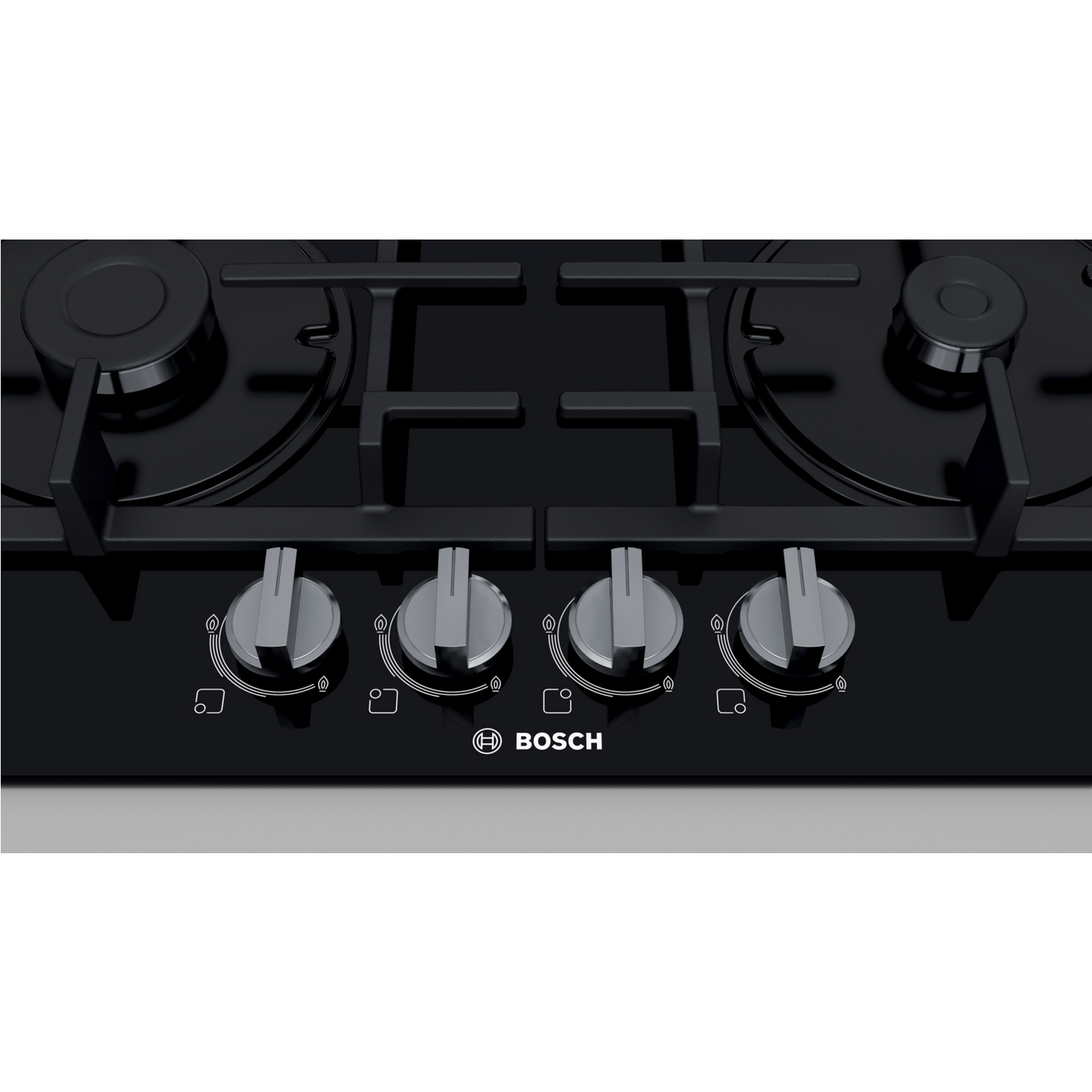 Bosch PNP6B6B90 Serie 4 60cm Gas-on-glass 4 Burner Gas Hob - Black