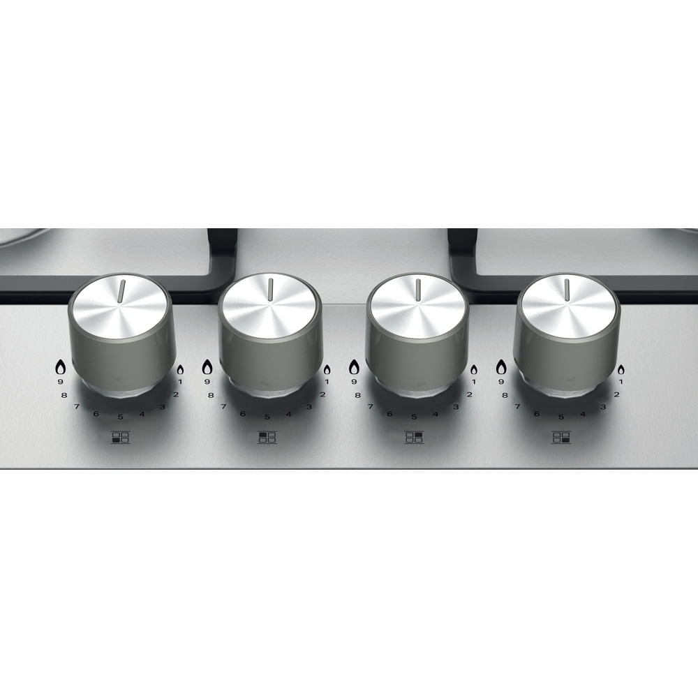 Hotpoint PPH60GDFIXUK 59cm 4 Burner Gas Hob - Stainless Steel