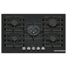 Bosch PPQ7A6I40 75cm Black Glass 5 Burner Gas Hob