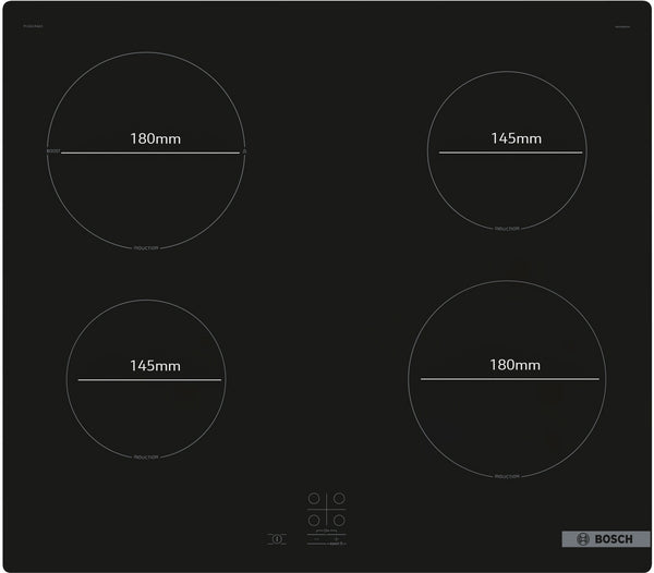 Bosch PUG61RAA5B Series 2 60cm 4 Zone Induction Hob With Boost Zone