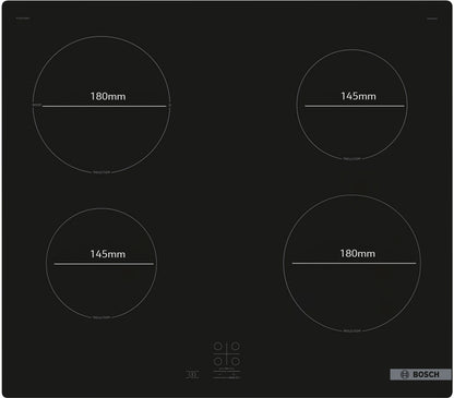 Bosch PUG61RAA5B Series 2 60cm 4 Zone Induction Hob With Boost Zone