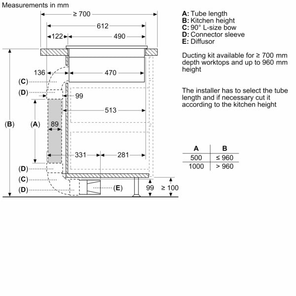 Bosch PVS811B16E 80.2cm Induction Hob with integrated Venting system