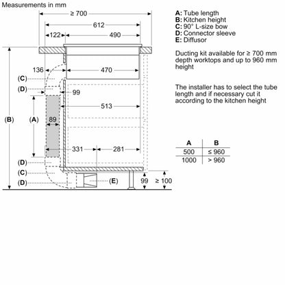 Bosch PVS811B16E 80.2cm Induction Hob with integrated Venting system
