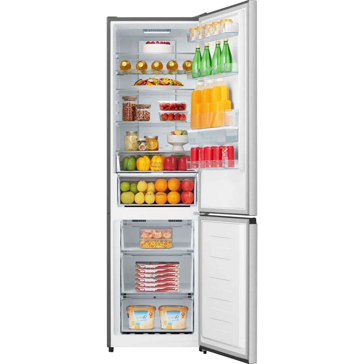 Hisense RB435N4WCE 60/40 Frost Free Fridge Freezer - Stainless Steel