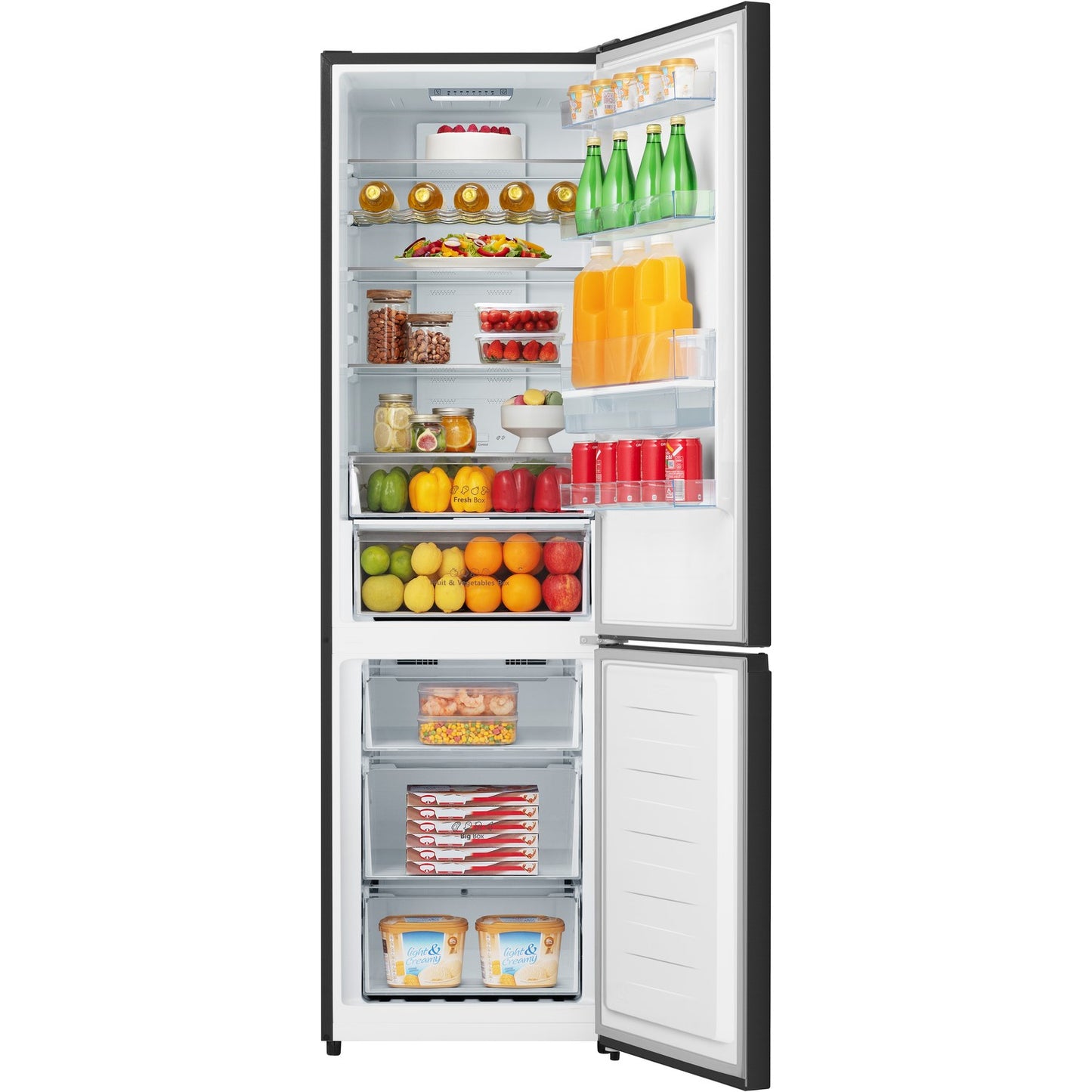 Hisense RB435N4WFE 60/40 Freestanding Fridge Freezer - Black