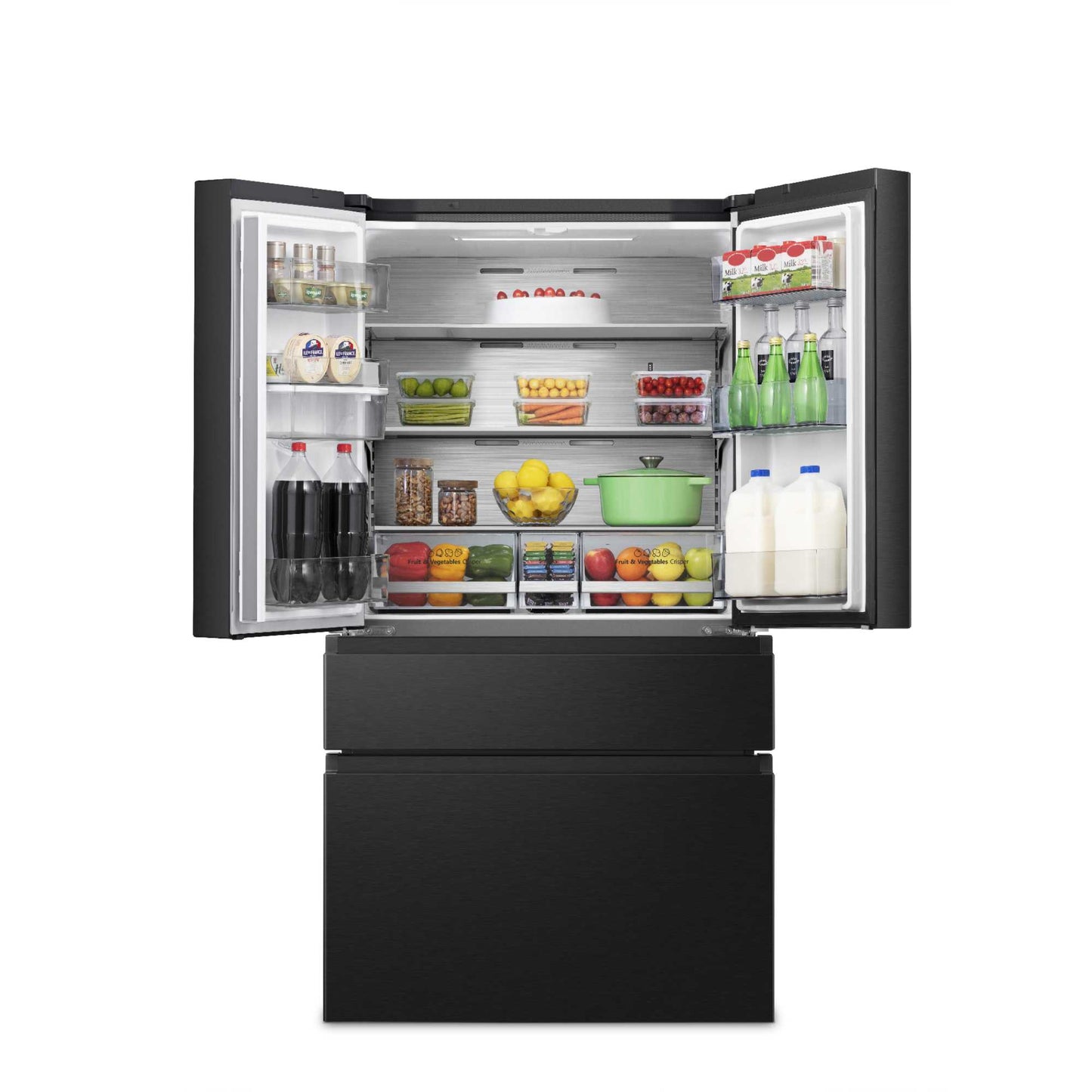 Hisense RF749N4SWFE PureFlat French Door American Fridge Freezer - Black