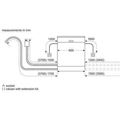 Bosch SMI2HTS06G Series 2 Semi-Integrated Dishwasher - Stainless Steel