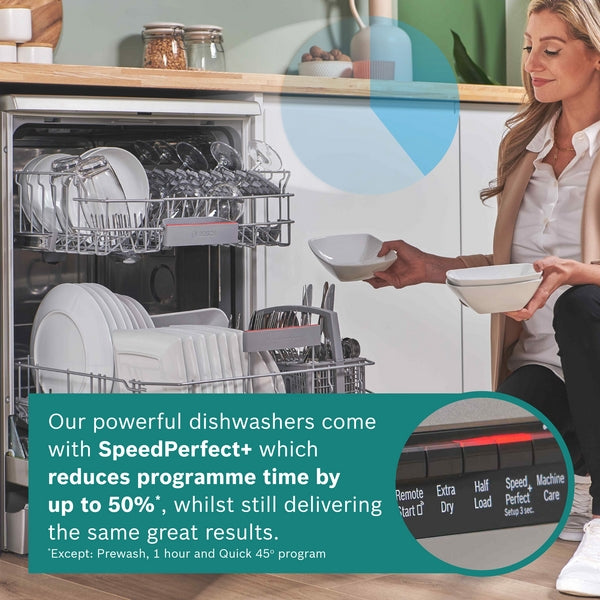 Bosch SMS4EKI06G Series 4 Freestanding Dishwasher - Silver