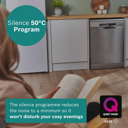 Bosch SMS4EKI06G Series 4 Freestanding Dishwasher - Silver