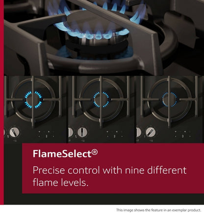Neff T27CIS8N0 N70 75cm 5 Burner Gas Hob - Stainless Steel