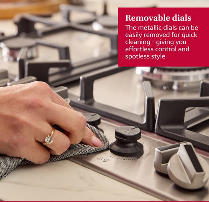 Neff T27CIS8N0 N70 75cm 5 Burner Gas Hob - Stainless Steel