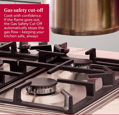 Neff T27CIS8N0 N70 75cm 5 Burner Gas Hob - Stainless Steel