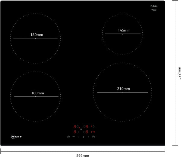 Neff T36FBE1L0 N30 60cm 4 Zone Induction Hob