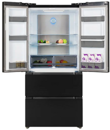 Tesla T571FRDB Level 3 French Door Fridge Freezer - Black