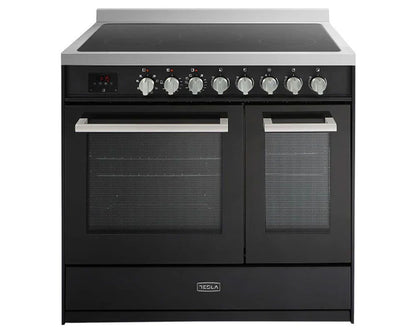Tesla T90DCRCB 90cm Range Cooker - Black
