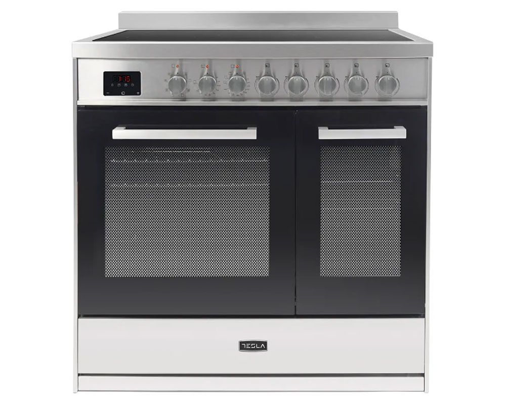 Tesla T90DCRCSS 90cm Electric Range Cooker - Stainless Steel