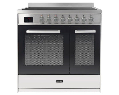 Tesla T90DCRCSS 90cm Electric Range Cooker - Stainless Steel