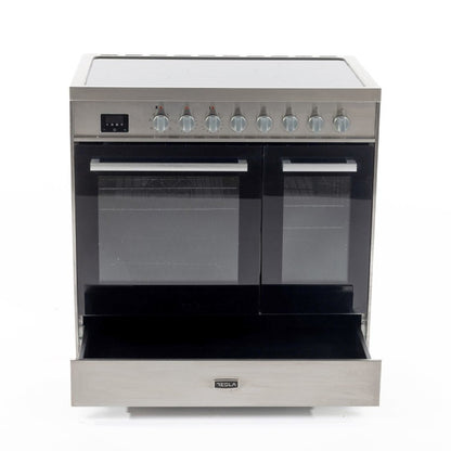 Tesla T90DCRCSS 90cm Electric Range Cooker - Stainless Steel
