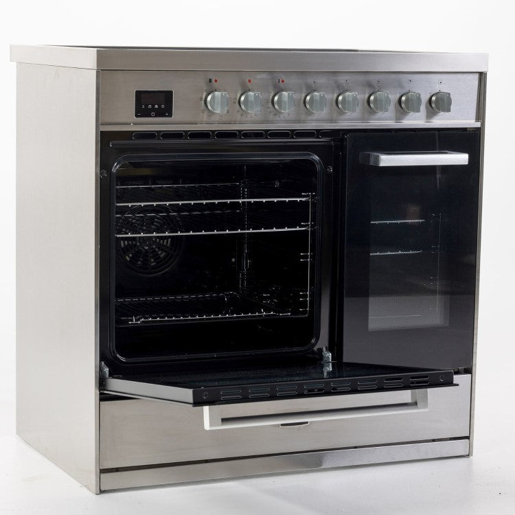 Tesla T90DCRCSS 90cm Electric Range Cooker - Stainless Steel