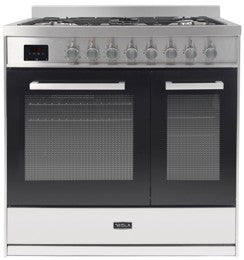 Tesla T90DDFRCSS Level 3 Professional 90cm Dual Fuel Range Cooker - Stainless Steel