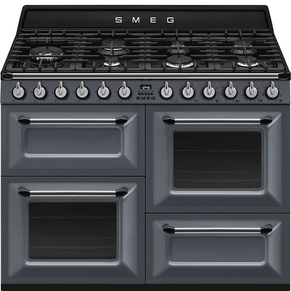 Smeg TR4110GR Victoria 110cm Dual Fuel Range Cooker - Slate Grey