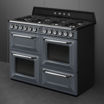 Smeg TR4110GR Victoria 110cm Dual Fuel Range Cooker - Slate Grey