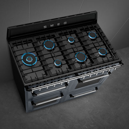 Smeg TR4110GR Victoria 110cm Dual Fuel Range Cooker - Slate Grey