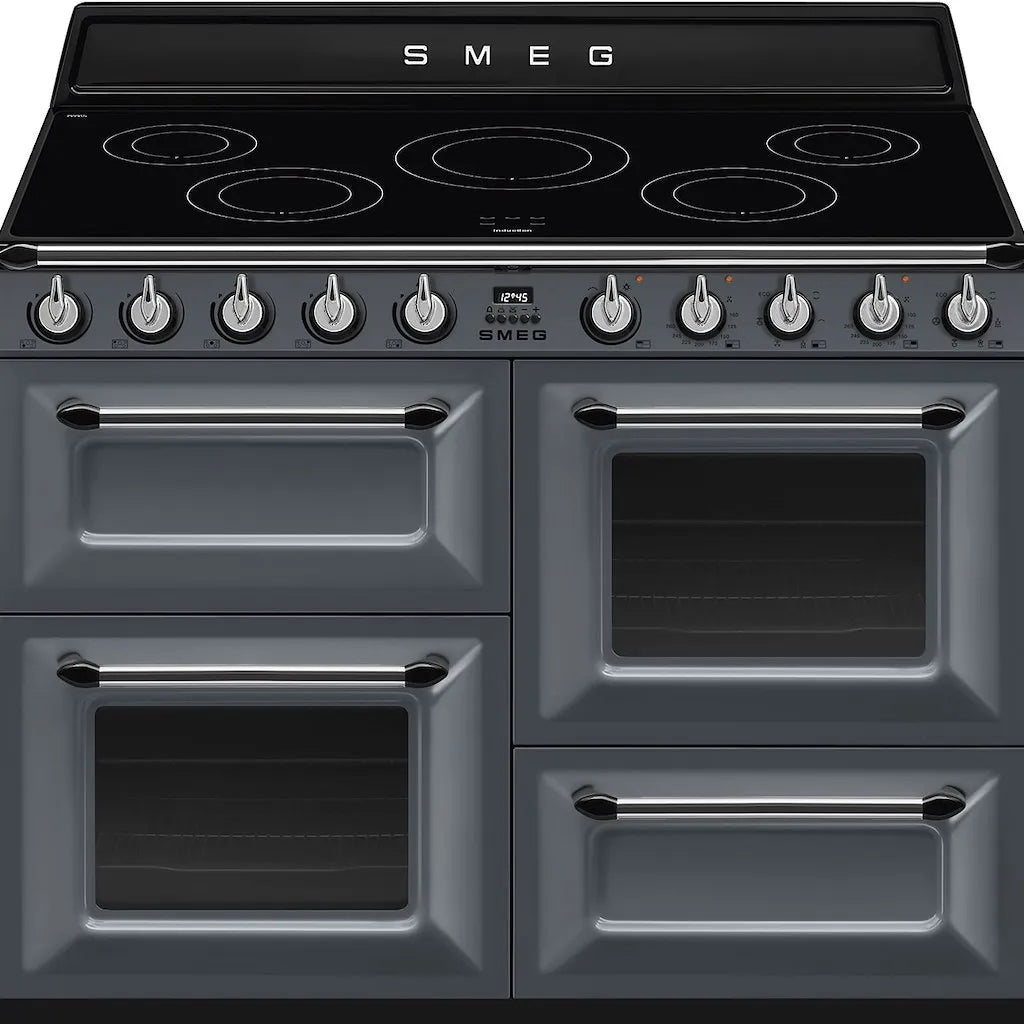Smeg TR4110IGR2 110cm Victoria Electric Range Cooker, Slate Grey
