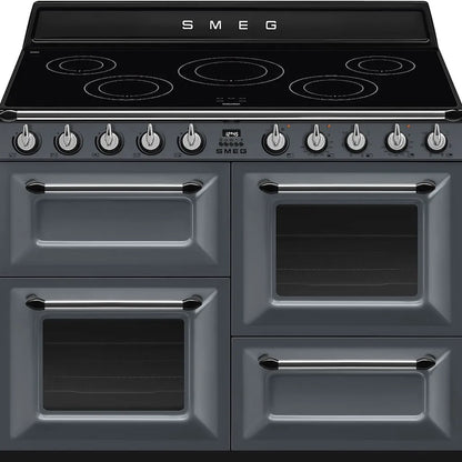 Smeg TR4110IGR2 110cm Victoria Electric Range Cooker, Slate Grey