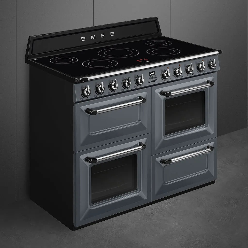 Smeg TR4110IGR2 110cm Victoria Electric Range Cooker, Slate Grey