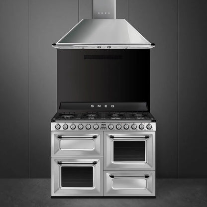 Smeg TR4110X-1 110cm Victoria Dual Fuel Range Cooker, Stainless Steel