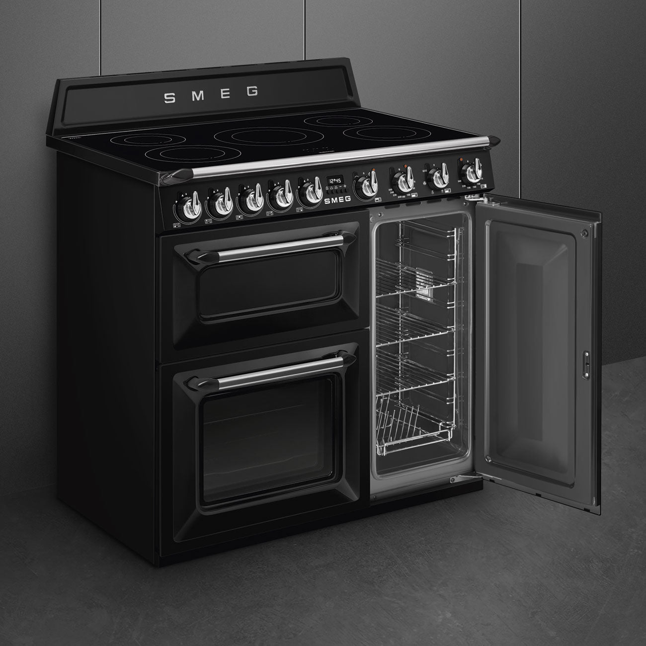 Smeg TR93IBL2 Victoria 90cm Electric Range Cooker - Black