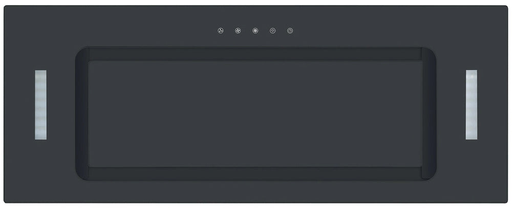 CATA UBICON75BK.1 - 75cm Canopy Hood Black Glass