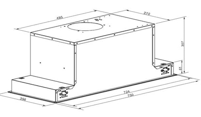 CATA UBICON75W.1 75cm Canopy Hood - White