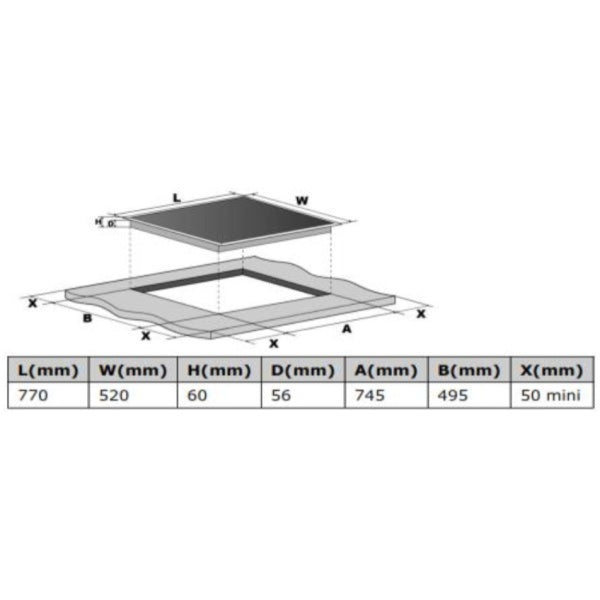 *DISPLAY MODEL* Culina UBIND77F 77cm Induction Hob
