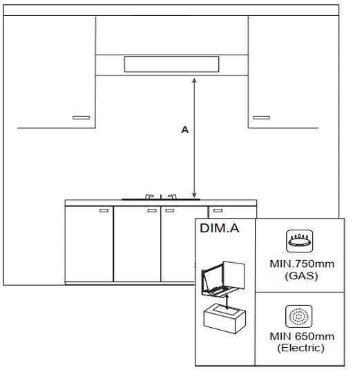 Cata UBINTD60SV.2 60cm Integrated Hood - Stainless Steel