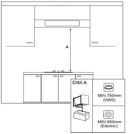 Cata UBINTD60SV.2 60cm Integrated Hood - Stainless Steel