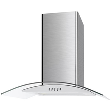 Cata UBSCG60SS 60cm Curved Glass Chimney Hood - Stainless Steel