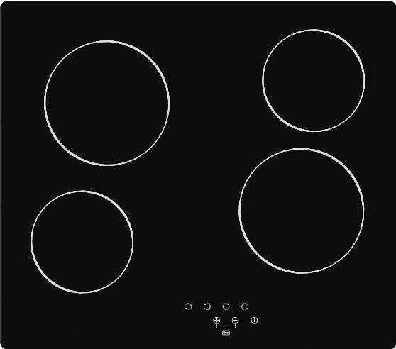 CATA UBTCC60LC.1 4 Ring 60cm Ceramic Hob