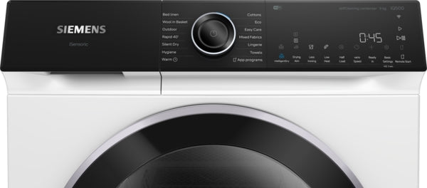 Siemens WQ46H2D9IE iQ500 9kg Heat Pump Tumble Dryer - White