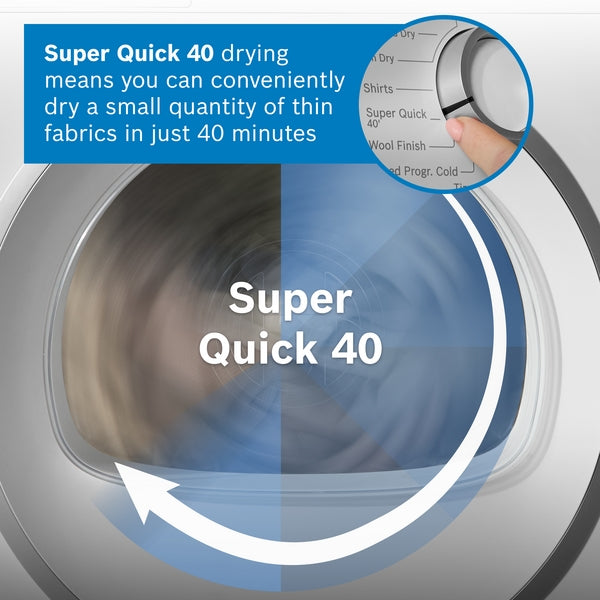 Bosch WQG24500GB Series 6 9 kg Heat Pump Tumble Dryer - White
