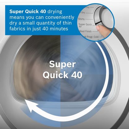 Bosch WQG24500GB Series 6 9 kg Heat Pump Tumble Dryer - White
