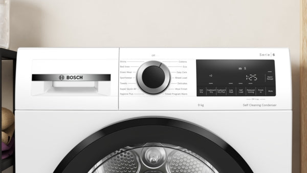 Bosch WQG24500GB Series 6 9 kg Heat Pump Tumble Dryer - White