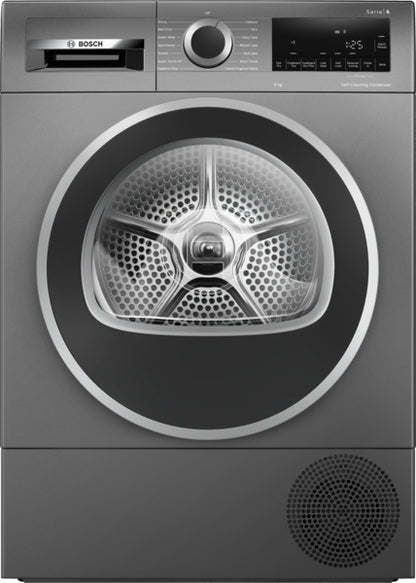Bosch WQG245R1GB Series 6 9 kg Heat Pump Tumble Dryer - Cast Iron Grey